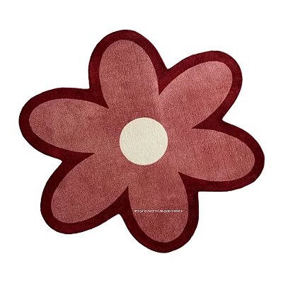 Tapete Infantil Orgânico Mundo Encantado Floral - Redondo - Marsala