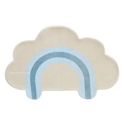 Tapete Infantil Orgânico Delicatta Nimbo - Retangular - Azul