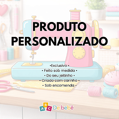Almofada de amamentação - Malha + Bordado Personalizado