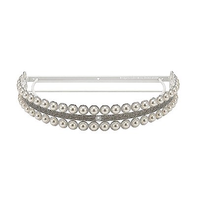 Dossel Decorativo Branco Com Pérolas/Strass - Peça De Mostruário - prontaentrega