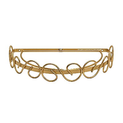 Dossel Decorativo Com Detalhes Em Metal Dourado - Peça De Mostruário - prontaentrega