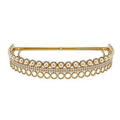 Dossel Decorativo Dourado Com Pérolas/Strass - Peça De Mostruário - prontaentrega