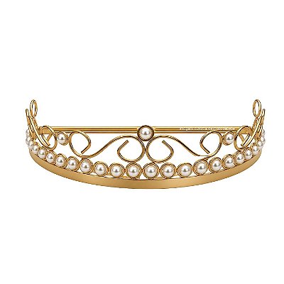 Dossel Decorativo Metal Dourado Com Detalhes De Perolas - Peça De Mostruário - prontaentrega