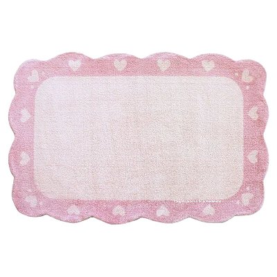 Tapete Infantil Orgânico Delicatta Afeto - Retangular - Rosa