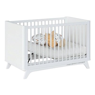 Berço Redondo 2 Em 1 Crescer - Com Anti Refluxo Sambalelê - Branco