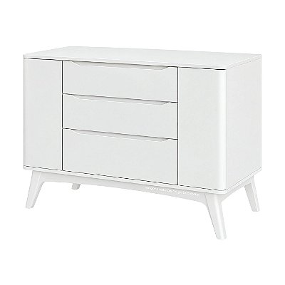 Cômoda Infantil 3 Gavetas e 2 Portas Sambalelê - Branco