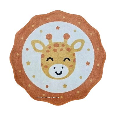 Tapete Infantil Orgânico - Girafa - Redondo