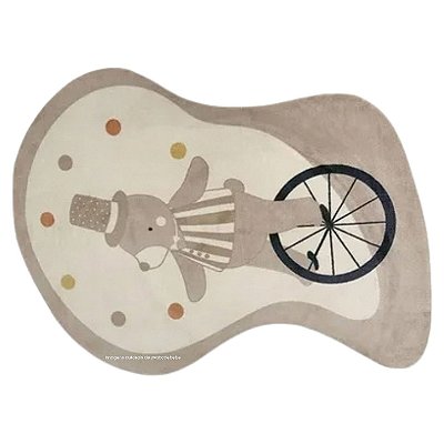 Tapete Infantil Orgânico Alegria Ursinho Equilibrista - Bege