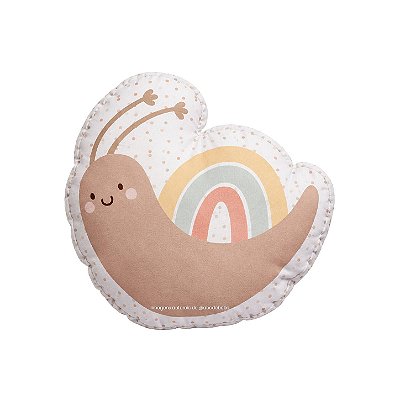 Almofada Infantil Formato Caracol Estampado - Margaridas - 97-29