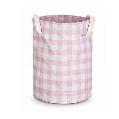 Saco Organizador De Brinquedos G Xadrez Rosa - Margaridas - 97-43