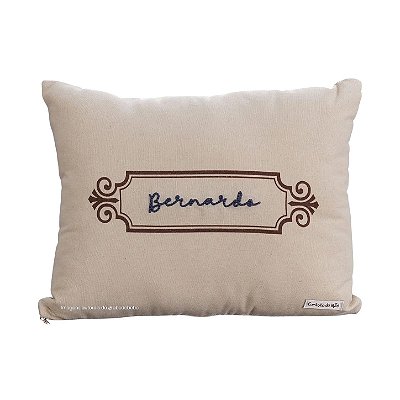 Almofada Bordada À Mão Com Nome Personalizável - Cavalos - 98-19 - Personalizado