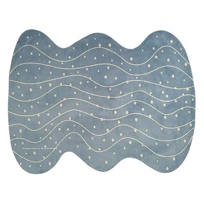Tapete Infantil Orgânico Ah Mar Aquamarine Azul
