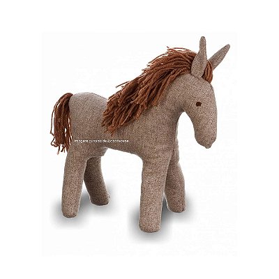 Almofada Decorativa Com Formato Artesanal Cavalo Bege - Cavalos - 98-30