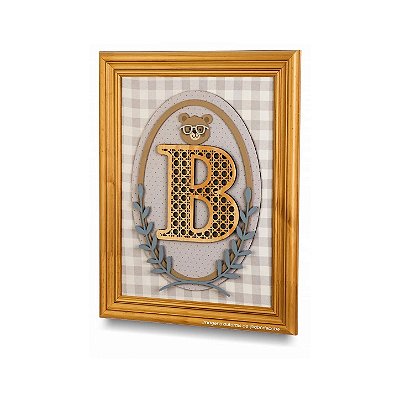 Quadro Decorativo Avulso M Com Inicial Personalizável - Teddy - 115024 - Personalizado