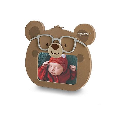 Porta-Retrato Infantil Urso Com Óculos - Teddy - 115070