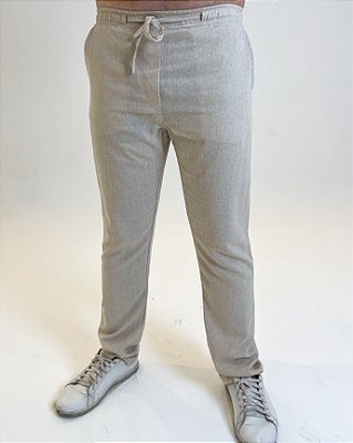 Calça Reta Linho Cru