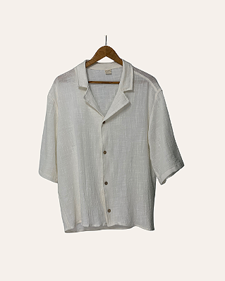 Camisa Cubana Off White