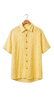 Camisa de Algodão Rústico Amarelinha