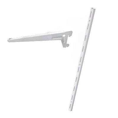 Kit 4 Trilhos 200cm com 20 Suportes com Aba e Parafusos e Buchas