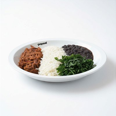 Carioca: Patinho Desfiado com Arroz Branco, Feijão Preto e Couve | 300g : 1_un