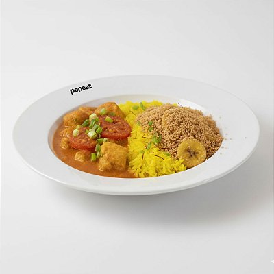Moqueca de Tilápia com Arroz de Açafrão e Farofa de Banana | 300g : 1_un