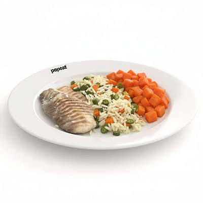 Tilápia Grelhada com Arroz à Grega e Cenoura | 350g | GMM : 1_un