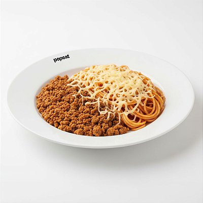 Patinho Moído com Spaghetti Integral, Molho de Tomate e Queijo Minas | 260g | EMG : 1_un