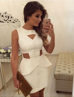 Conjunto Blusa Peplum e Saia