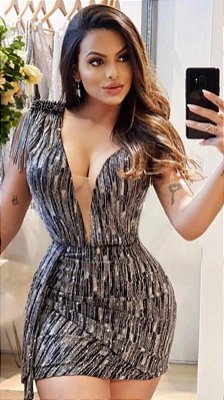 Vestido Com Brilho Mondabelle