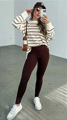Calça legging Suplex Flanelada