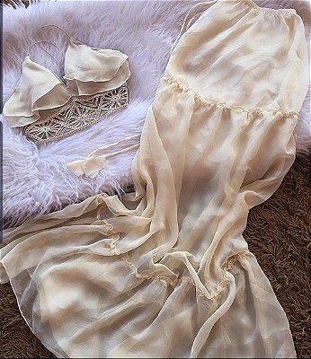Conjunto Saia Longa e Cropped  MondaBelle