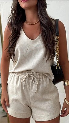 Blusa e Short no Linho