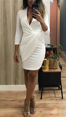 Vestido Curto Manga Longa