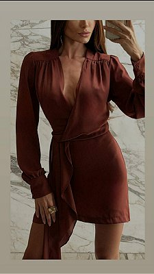 Vestido Curto Manga Longa