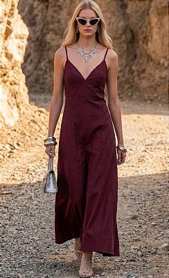 Vestido De Alça Costa Nua