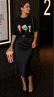 T shirt Preta O Diabo Veste Prada 2