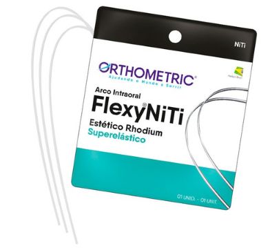 Arco Flexy NiTi Esthetic Rhodium Superelástico Redondo Superior .016 - Orthometric