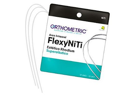 Arco Flexy NiTi Esthetic Rhodium Superelástico Redondo Superior .018 - Orthometric