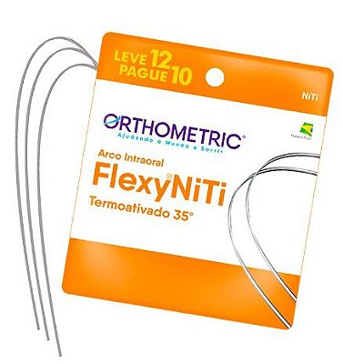 Arco Flexy NiTi Thermal 35° Redondo Superior .016 (Pague 10, Leve 12) - Orthometric
