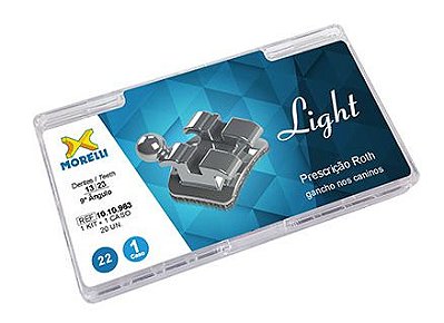 Kit de Bráquetes 01 Caso Roth Light .022 Can 13 Ang Gancho Can - Morelli
