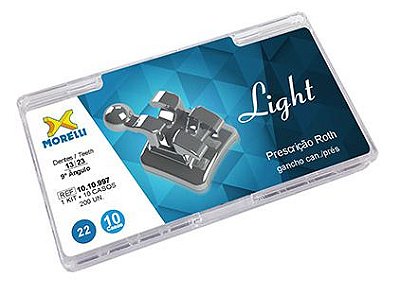 Kit de Bráquetes 10 Casos Roth Light .022 Can Sup 9 Ang Gancho Can/Pres - Morelli