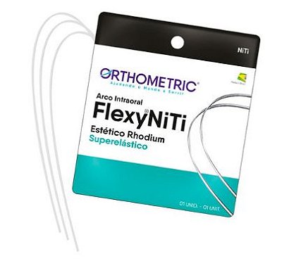 Arco Flexy NiTi Esthetic Rhodium Superelástico Redondo Inferior .018 - Orthometric