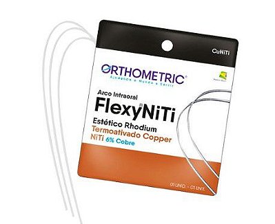 Arco Termo Flexy NiTi Copper Esthetic Rhodium ALX Redondo Superior 018 – Orthometric
