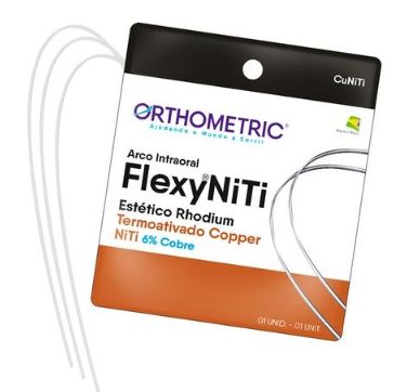 Arco Termo Flexy NiTi Copper Esthetic Rhodium ALX Redondo Superior 016 - Orthometric