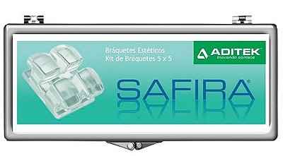 Bráquete 5x5 Roth Cerâmico Safira .018" 1 Caso - Aditek