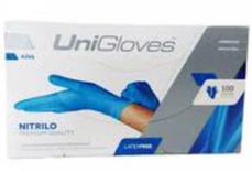 Luva p/ Procedimento Nitrilo s/ Pó Blue Tam. EP - Unigloves