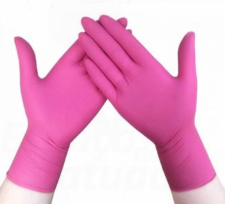 Luva p/ Procedimento Nitrilo c/ Pó Pink Tam. P – Unigloves