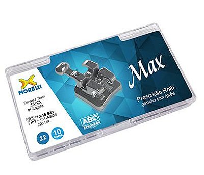 Kit de Bráquete Roth Max 022 (10 Casos) 9 Ângulo - Morelli