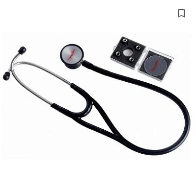 Estetoscópio Cardiológico Preto - Premium