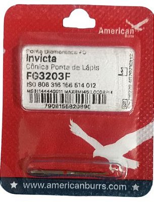 Ponta Diamantada Invicta FG 3203F - American Burrs